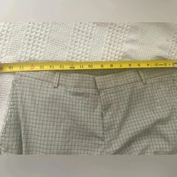 Tommy Hilfiger Women’s Dress Pants Checkered Tan Straight Leg Mid Rise Size 16 - Picture 6 of 11